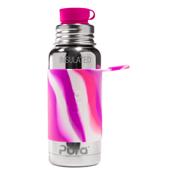 Pura® TERMO fľaša so športovým uzáverom 475ml ružovo biela| Ecobal.sk