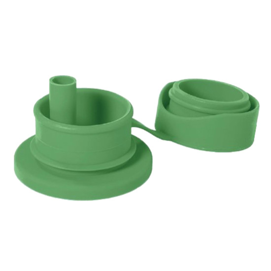 Pura® silikónový športový uzáver so slamkou - moss| Ecobal.sk