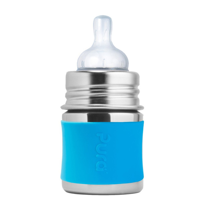 Pura® nerezová dojčenská fľaša 150ml aqua| Ecobal.sk
