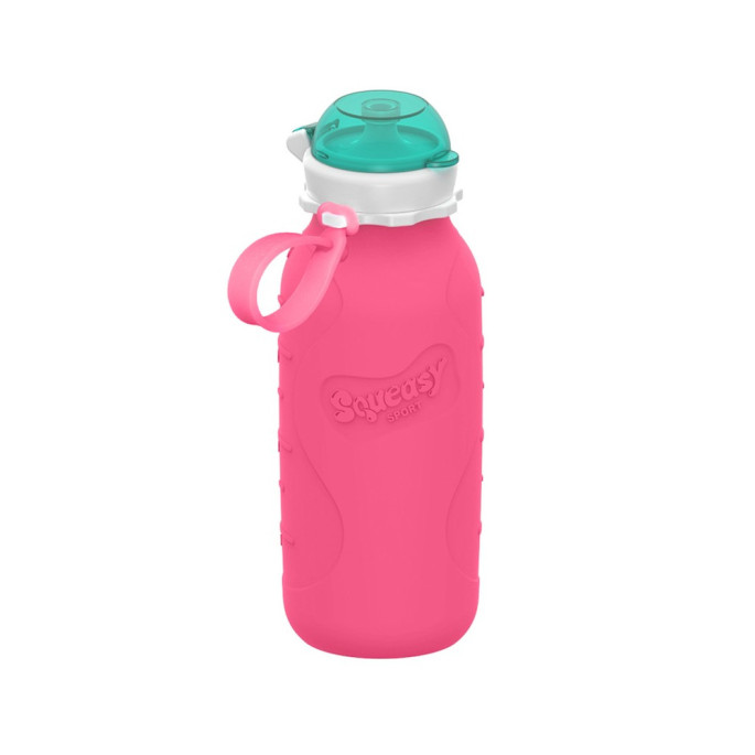 Squeasy Gear silikónová kapsička 480 ml - ružová