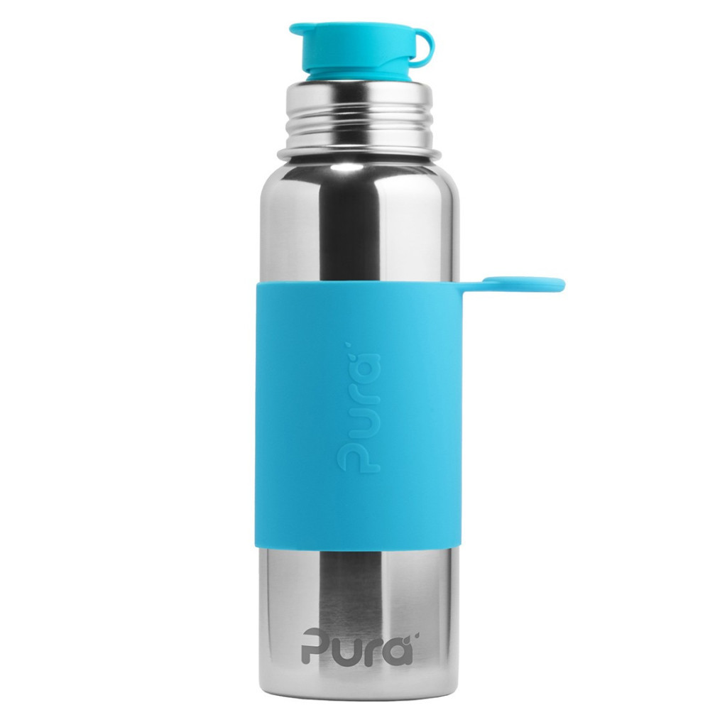 Pura® nerezová fľaša so športovým uzáverom 850 ml červená| Ecobal.sk