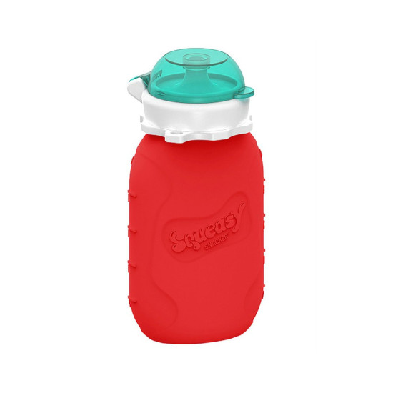 Squeasy Gear silikónová kapsička 180 ml - červená