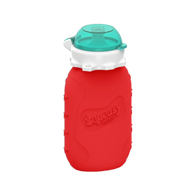 Squeasy Gear silikónová kapsička 180 ml - červená