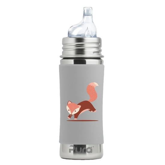 Pura® nerezová fľaša s náustkom 325ml  Fox| Ecobal.sk