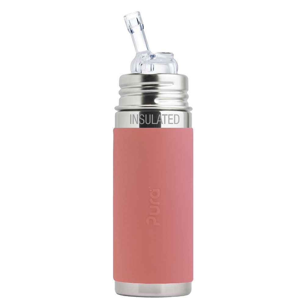 Pura® TERMO fľaša so slamkou s membránou 260ml Rose| Ecobal.sk