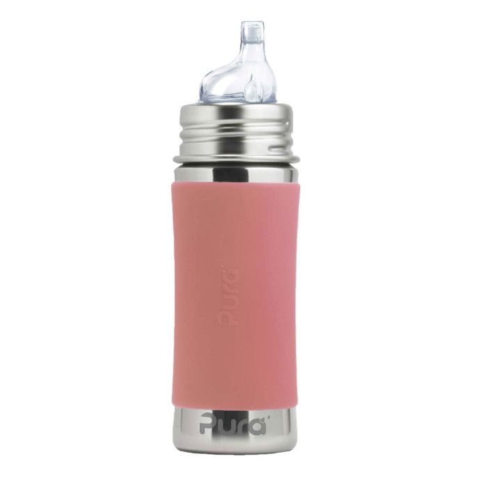 Pura® nerezová fľaša s náustkom 325ml - Rose| Ecobal.sk