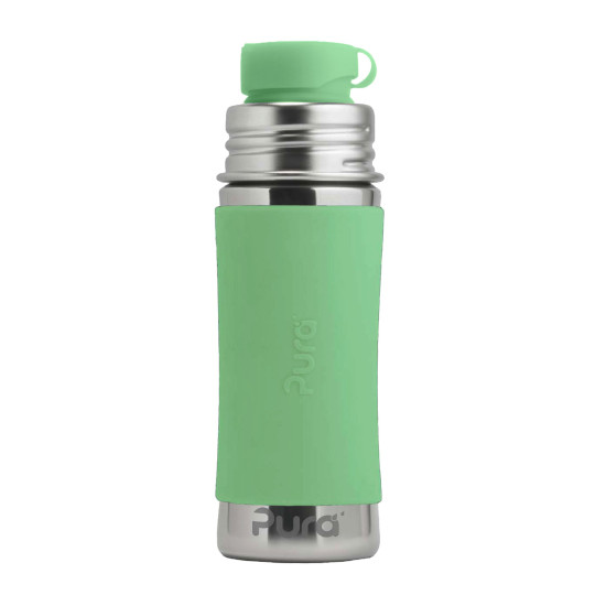 Pura® nerezová fľaša so slamkou 325ml - Moss| Ecobal.sk