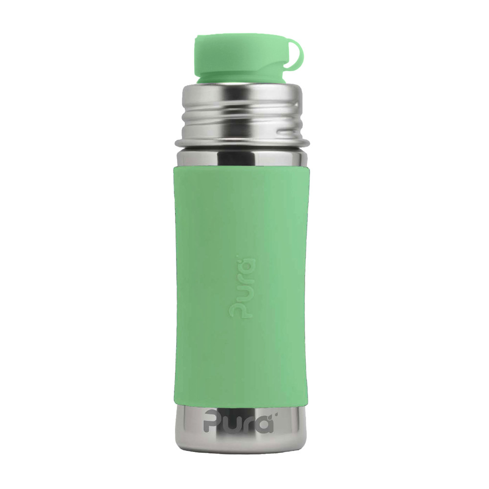 Pura® nerezová fľaša so slamkou 325ml - Moss| Ecobal.sk