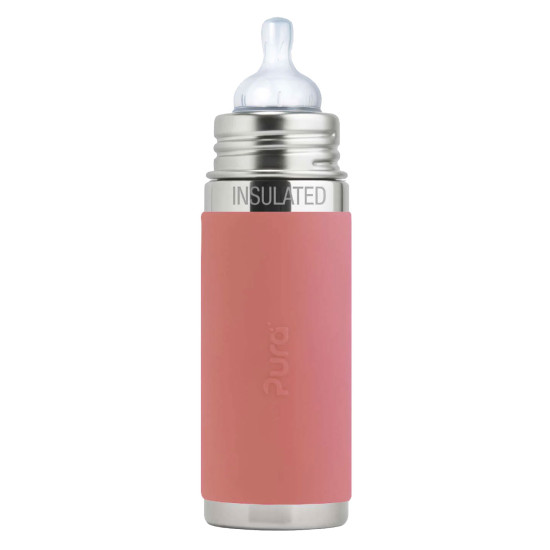 Pura® dojčenská TERMO fľaša  260ml Rose| Ecobal.sk