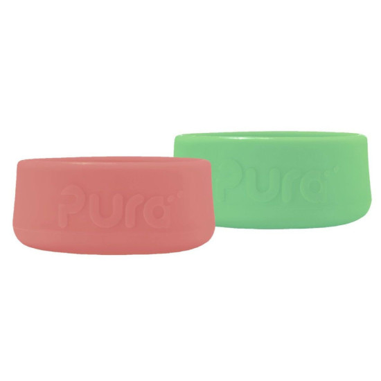 Pura® silikónové chrániče na fľašu 2ks 150ml, 260ml, 325ml - Rose/Moss| Ecobal.sk