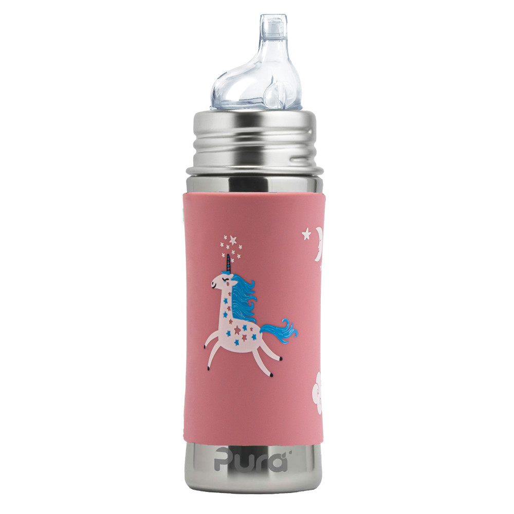 Pura® nerezová fľaša s náustkom 325ml - unicorn| Ecobal.sk