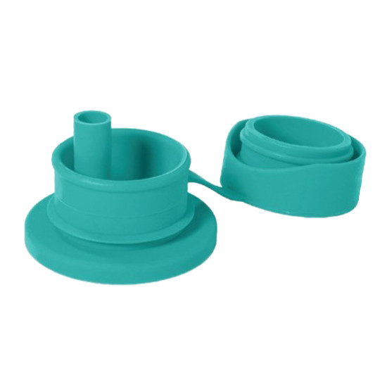 Pura® silikónový športový uzáver so slamkou - mint| Ecobal.sk