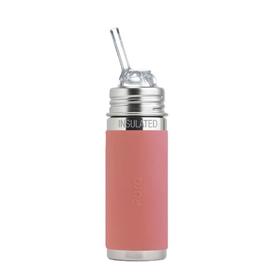 Pura® TERMO fľaša so slamkou 260ml Rose| Ecobal.sk