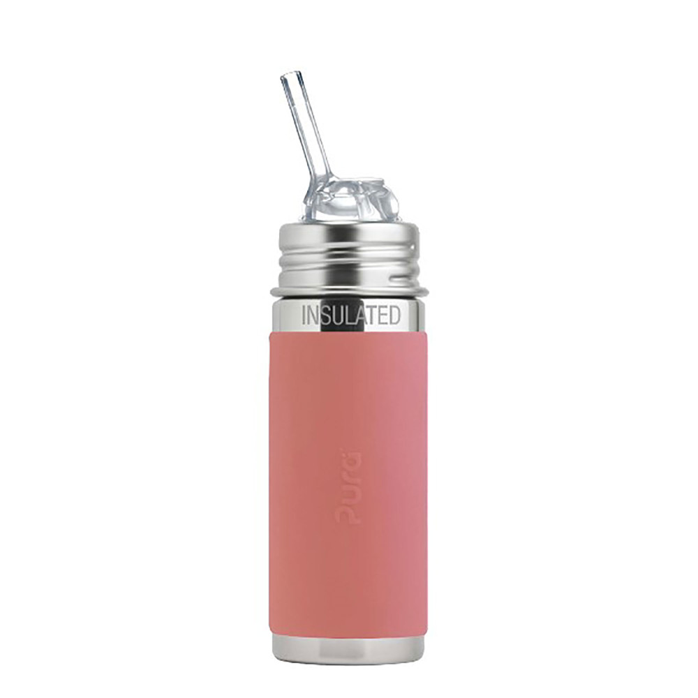Pura® TERMO fľaša so slamkou 260ml Rose| Ecobal.sk