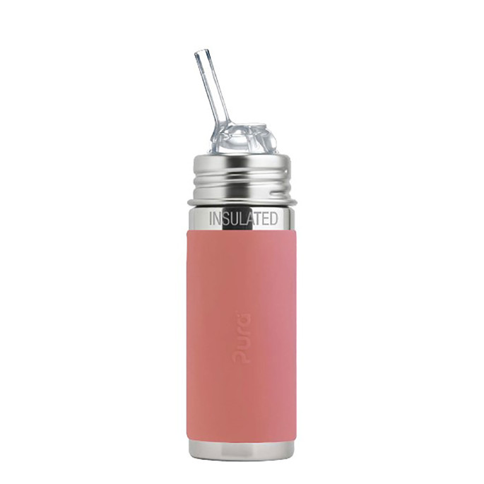 Pura® TERMO fľaša so slamkou 260ml Rose| Ecobal.sk