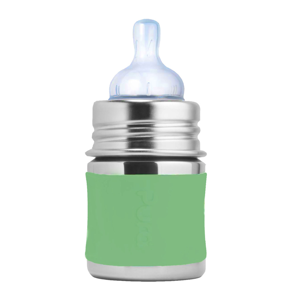Pura® nerezová dojčenská fľaša 150ml moss| Ecobal.sk