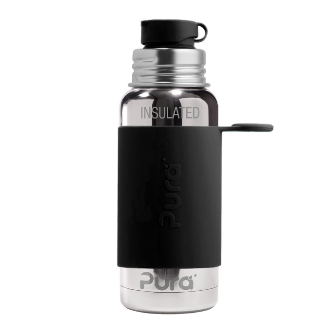 Pura® TERMO fľaša so športovým uzáverom 475ml Black| Ecobal.sk