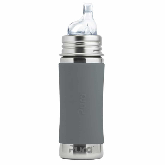 Pura® TERMO fľaša s náustkom 260ml Sivá| Ecobal.sk