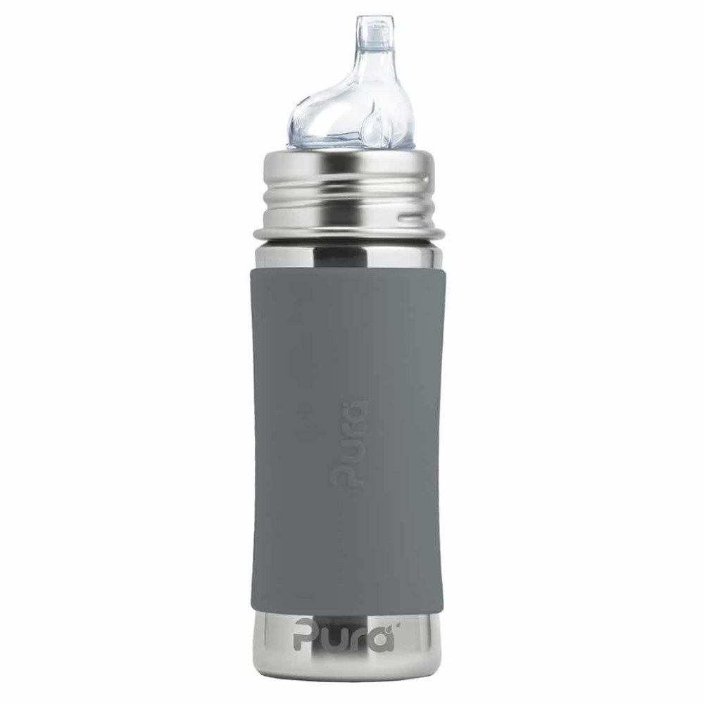 Pura® TERMO fľaša s náustkom 260ml Sivá| Ecobal.sk