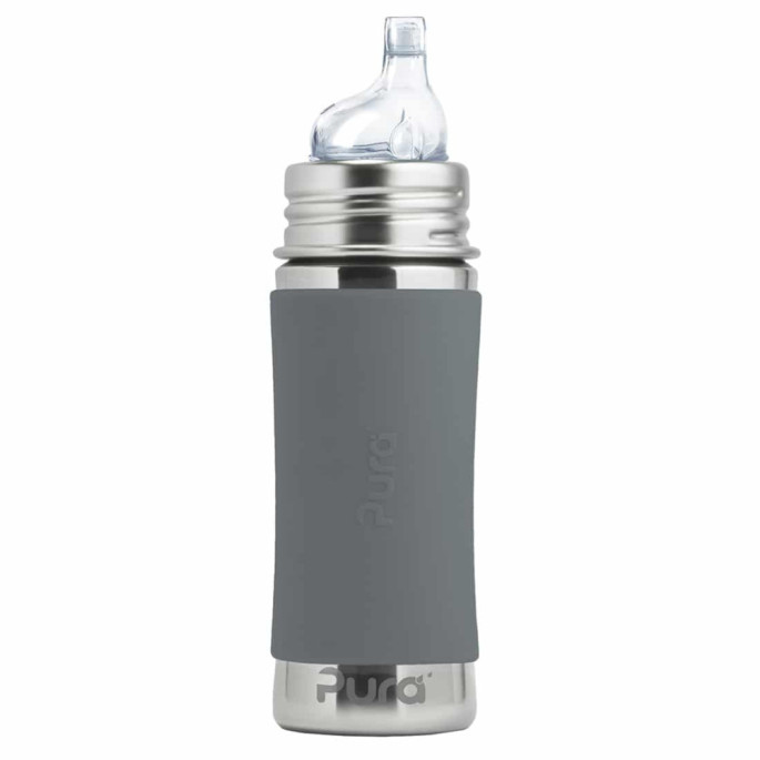Pura® TERMO fľaša s náustkom 260ml Sivá| Ecobal.sk