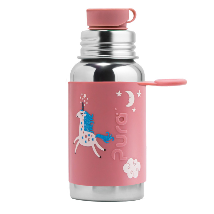 Pura® nerezová fľaša so športovým uzáverom 550ml Unicorn| Ecobal.sk